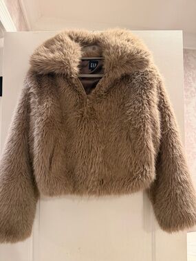GAP Faux Fur Cropped Jacket